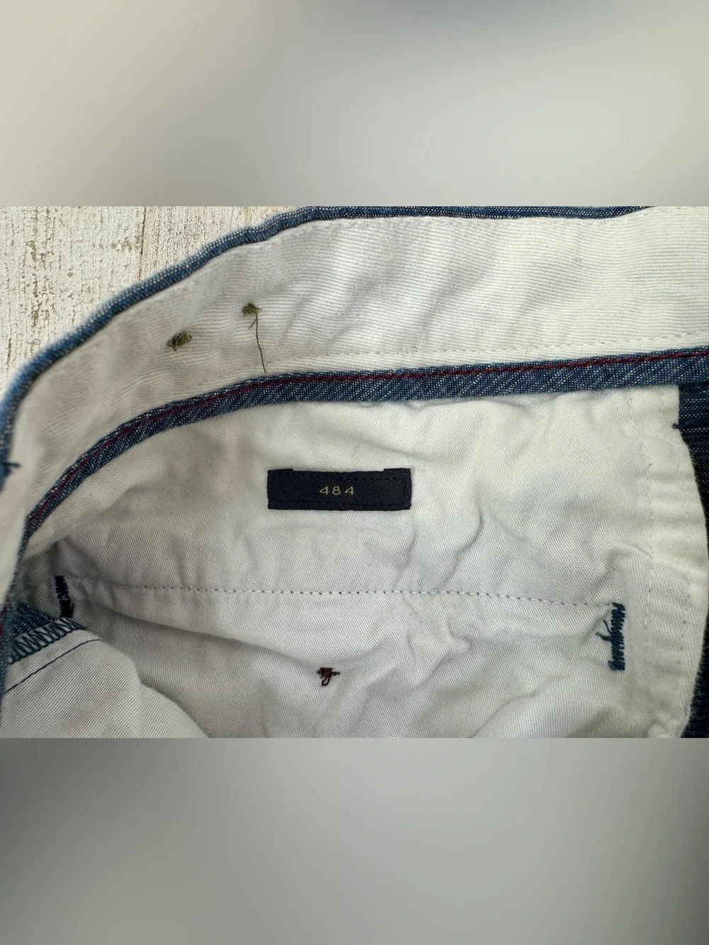 J Crew 484 Pants Mens Size 35x34 Baird McNutt Irish Linen Blend Blue Chino